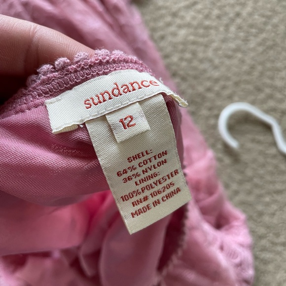 Sundance pink crochet tulle sleeveless dress - Picture 7 of 14